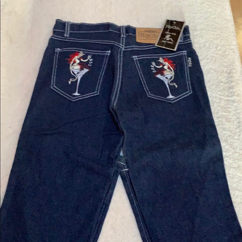 🏅HP🏅Hip Chix Embroidered Boot Cut Devil Jeans - Picture 3 of 7